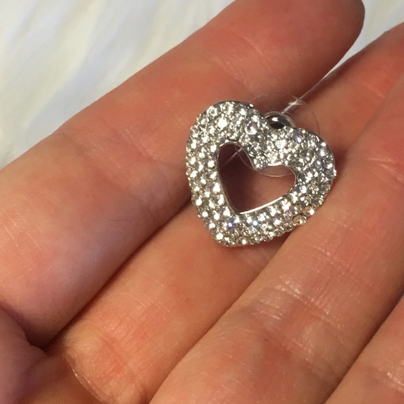14k gold 3CT heart pave earrings love wedding - Picture 5 of 8